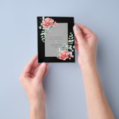 予算は日付を保存 – ホワイトローズフローラ チラシ (手)