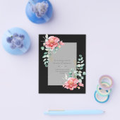 予算は日付を保存 – ホワイトローズフローラ チラシ (シングル)