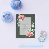 予算は日付を保存 – ホワイトローズフローラ チラシ (シングル)