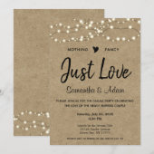 予算は気にしないおしゃれじゃないけど愛を灯すストリングライトの招待状 招待状 (正面/裏面)