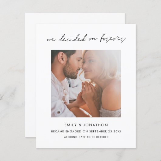 予算は永遠に写真婚約 (正面/裏面)