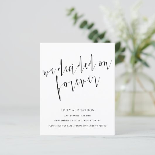 予算は永遠に決定任意の色の日付を保存 (スタンド正面)