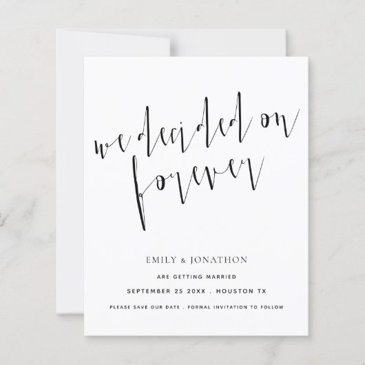 予算は永遠に決定任意の色の日付を保存 (正面)