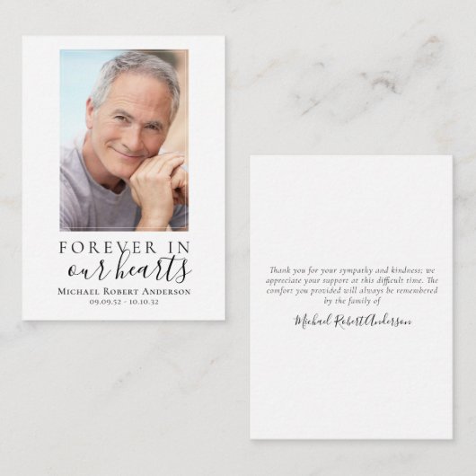 予算は永遠に私たちのハート写真サンキューカード ノートカード (正面/裏面)