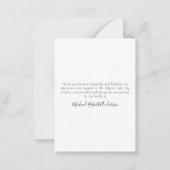 予算は永遠に私たちのハート写真サンキューカード ノートカード (裏面)