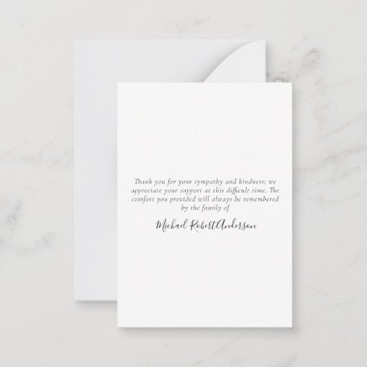 予算は永遠に私たちのハート写真サンキューカード ノートカード (裏面)