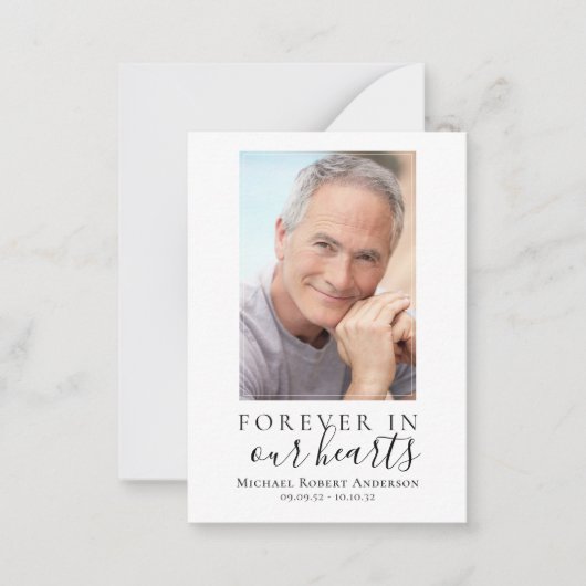 予算は永遠に私たちのハート写真サンキューカード ノートカード (正面)