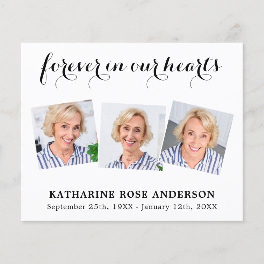 予算は永遠に私たちのハート葬儀ありがとう (正面)