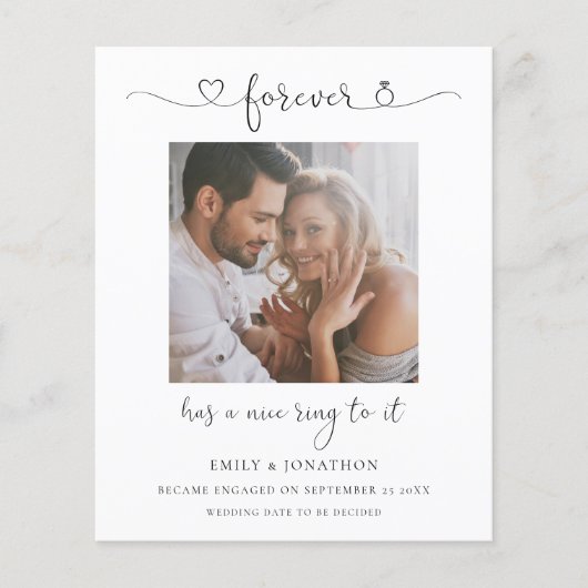 予算は永遠にItのリングや輪を持っている写真婚約 (正面)