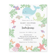 予算は海の下で赤ちゃんシャワーかわいいパステル