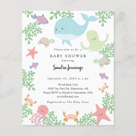 予算は海の下で赤ちゃんシャワーかわいいパステル