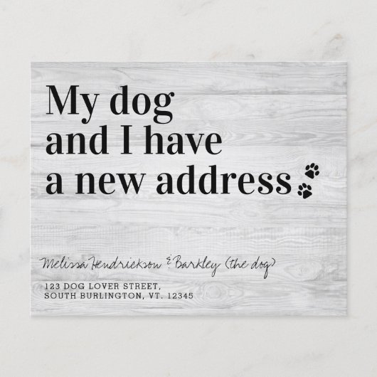 予算は私の犬と私のペット移動カードを移動した (正面)