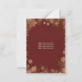 予算は聖降誕祭のお目出度う赤おもしろい ノートカード (裏面)