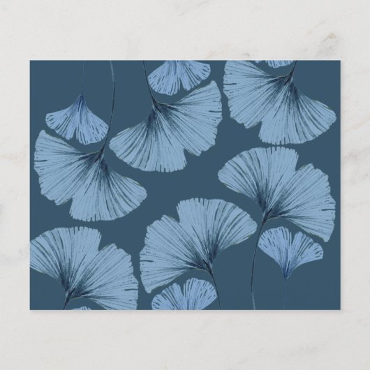 予算は青と白の葉の日付を保存結婚する (裏面)