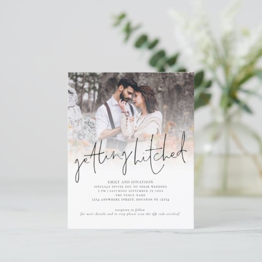 予算ひっかかり写真を取得するQR結婚式の招待 (スタンド正面)