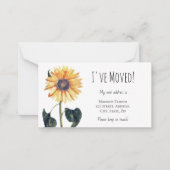 予算ひまわりアナウンスメントカード ノートカード (正面)