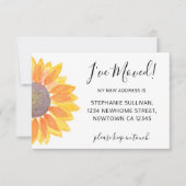 予算ひまわりアナウンスメントカード ノートカード (正面)