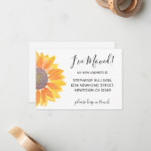 予算ひまわりアナウンスメントカード ノートカード (正面/裏面インサイチュ)