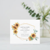 予算ひまわりフローラジオメトリック保存日付 (スタンド正面)