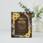 予算ひまわりライトレース結婚式の招待 (スタンド正面)