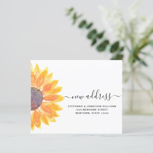 予算ひまわり新住所アナウンスメントカード (スタンド正面)