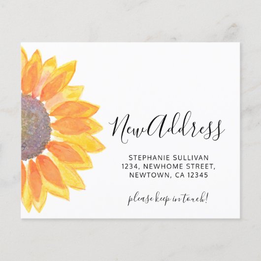 予算ひまわり移動案内カード (正面)