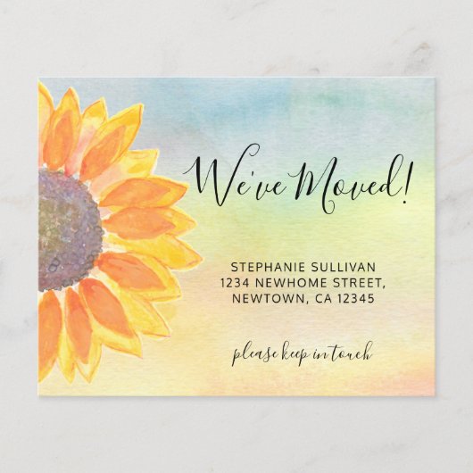 予算ひまわり移動案内カード (正面)