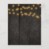 予算ひまわり納屋の木の結婚式の日付を保存 チラシ (裏面)