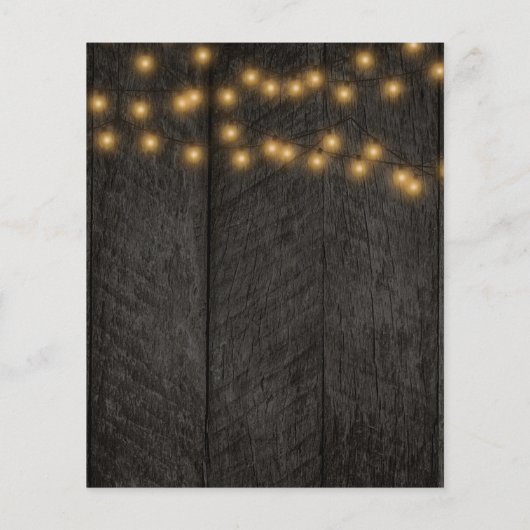 予算ひまわり納屋の木の結婚式の日付を保存 チラシ (裏面)