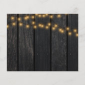 予算ひまわり素朴な田舎の結婚式のsvpカード (裏面)