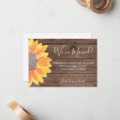 予算ひまわり素朴引っ越しました発表 ノートカード (正面/裏面インサイチュ)