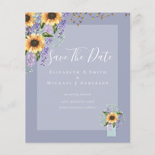 予算ひまわり紫素朴の日を保存 (正面)