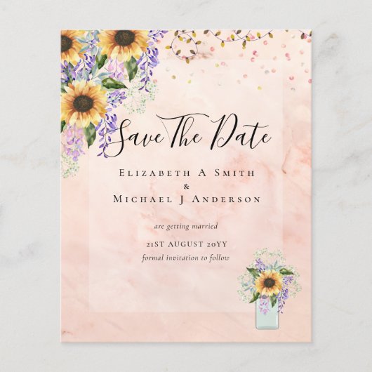 予算ひまわり紫素朴の日を保存 チラシ (正面)