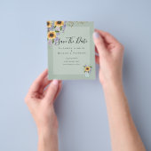 予算ひまわり紫素朴の日を保存 チラシ (手)