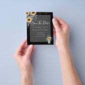 予算ひまわり紫素朴の日を保存 チラシ (手)