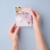 予算ひまわり紫素朴の日を保存 チラシ (手)