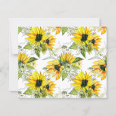 予算ひまわり結婚のサンキューカード。 (裏面)