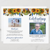 予算ひまわり葬式プログラム (正面/裏面)