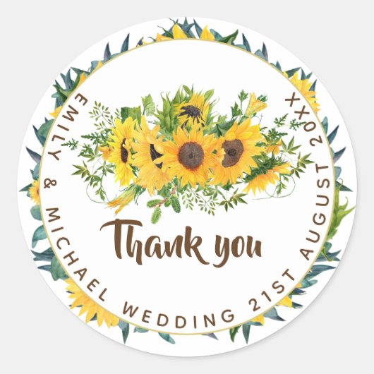 予算ひま素朴わり花の贈り物、お気に入り、製品ラベル ラウンドシール (正面)