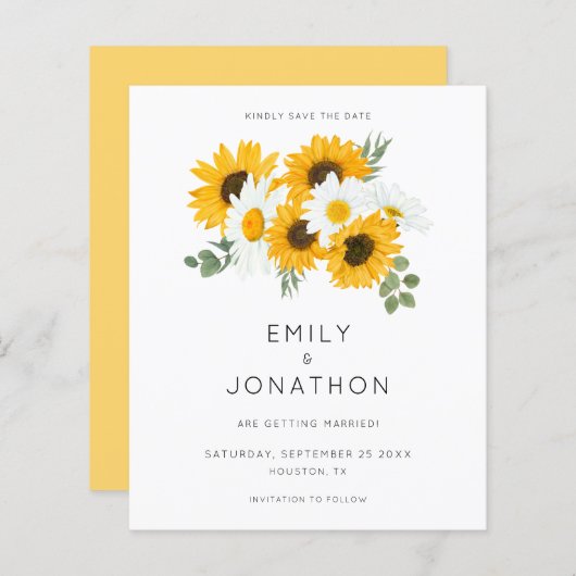 予算ひま素朴わり黄色い日付保存 (正面/裏面)