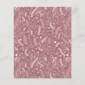 予算ほこりっぽいバラパターン喜ばしいクリスマスフォト (裏面)