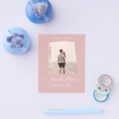 予算ほこりっぽいバラ写真の日付をモノクロで保存 チラシ (シングル)