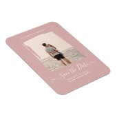 予算ほこりっぽいバラ写真の日付をモノクロで保存 マグネット (右側)