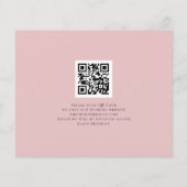 予算ほこりっぽいバラ花模様QRコード日付の保存 (裏面)