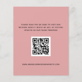 予算ほこりっぽいバラQRコード文字日付の保存 (裏面)