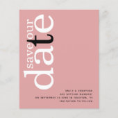 予算ほこりっぽいバラQRコード文字日付の保存 (正面)