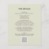 予算をすべて1つのムーディーズフローラ結婚式招待状 (裏面)