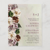 予算をすべて1つのムーディーズフローラ結婚式招待状 (正面)