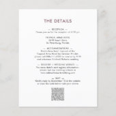 予算をすべて1つのムーディーズフローラ結婚式招待状 (裏面)