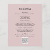 予算をすべて1つのムーディーズフローラ結婚式招待状 (裏面)